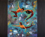Being here with you 100 x 120 x 4 cm acrylic on canvas